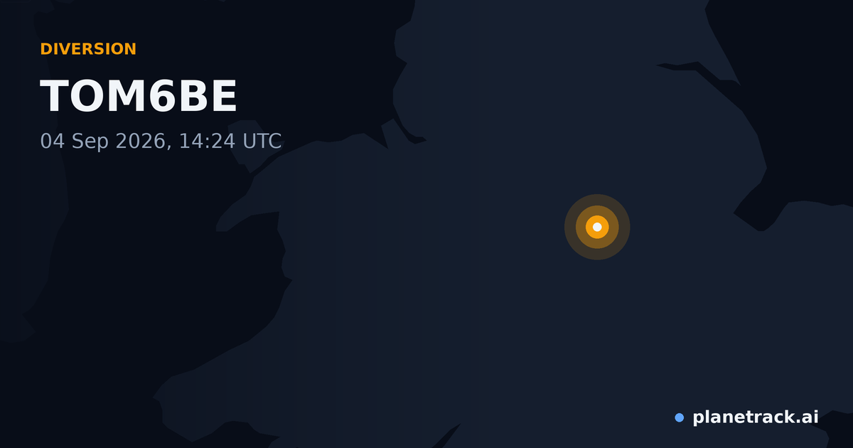 Map of where TOM6BE's diversion happened