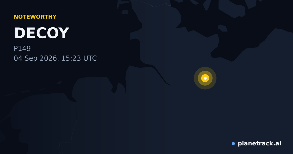 Map of where DECOY's special aircraft happened