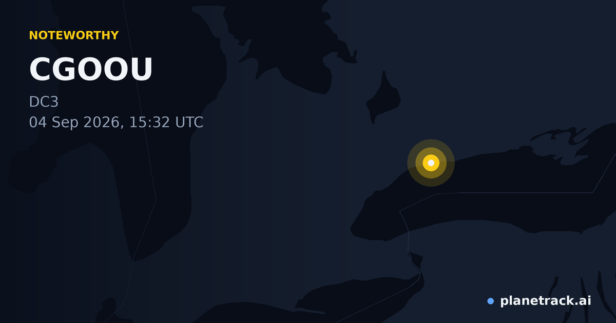 Map of where CGOOU's special aircraft happened