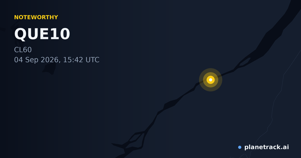 Map of where QUE10's special aircraft happened