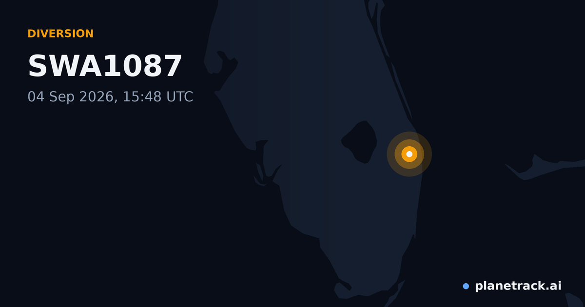 Map of where SWA1087's diversion happened