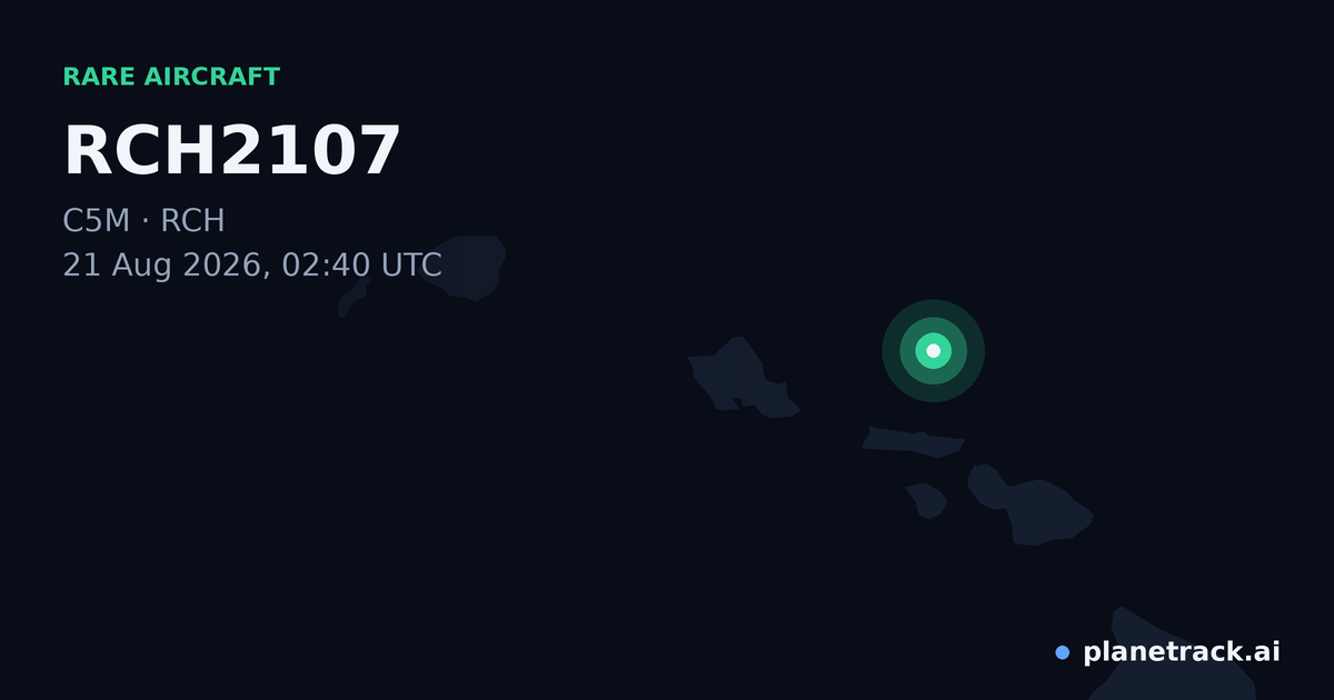 Map of where RCH2107's rare aircraft happened