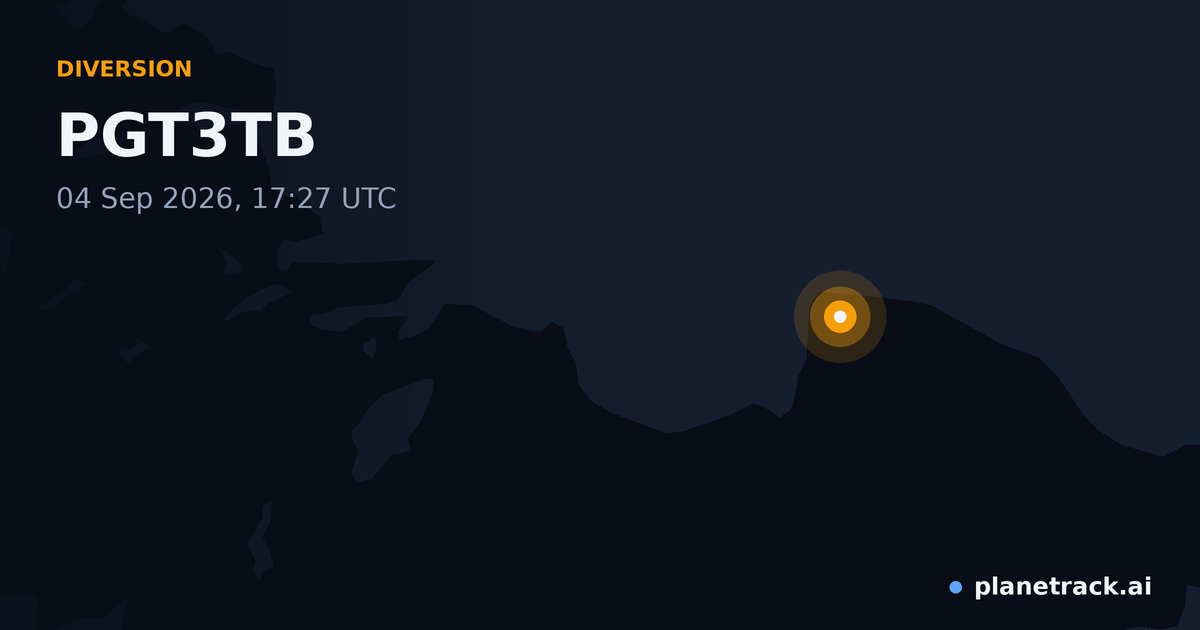 Map of where PGT3TB's diversion happened