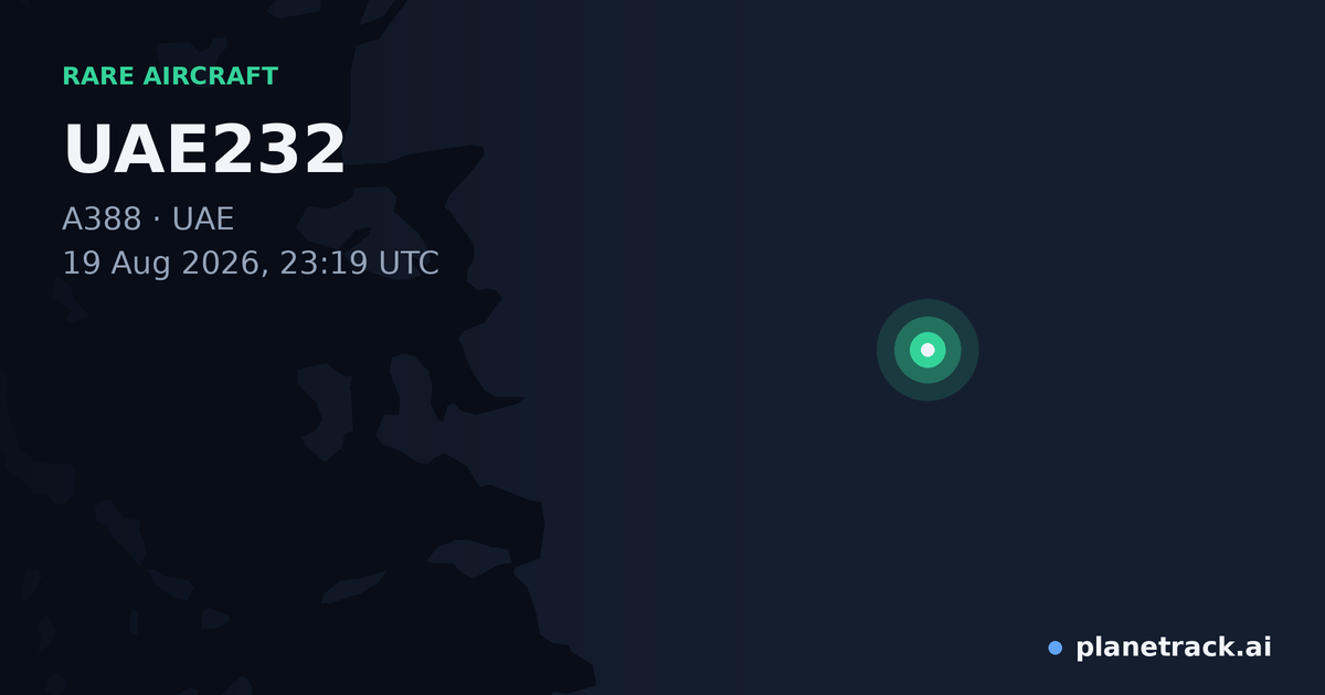 Map of where UAE232's rare aircraft happened