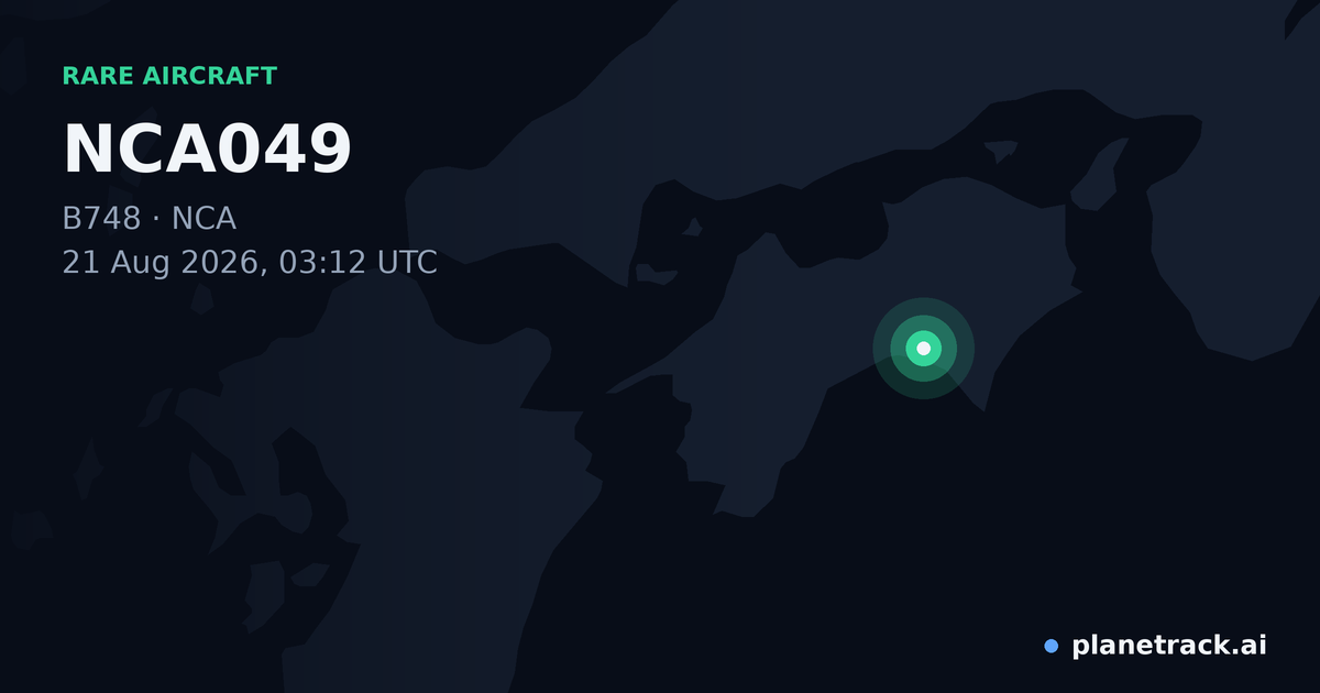 Map of where NCA049's rare aircraft happened