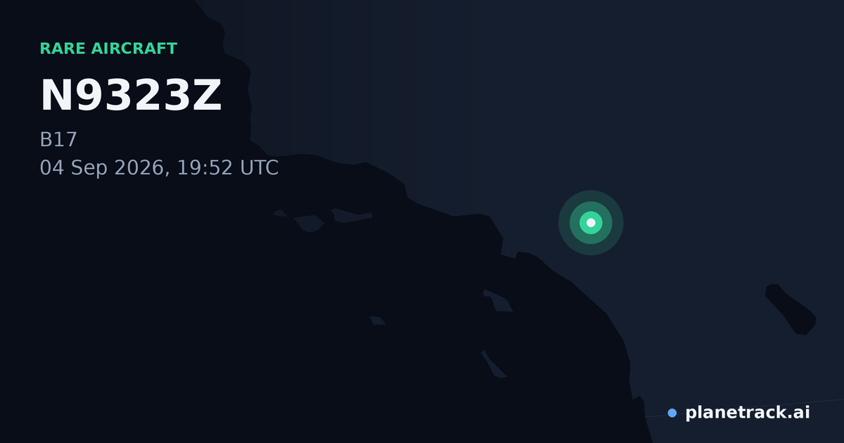 Map of where N9323Z's rare aircraft happened