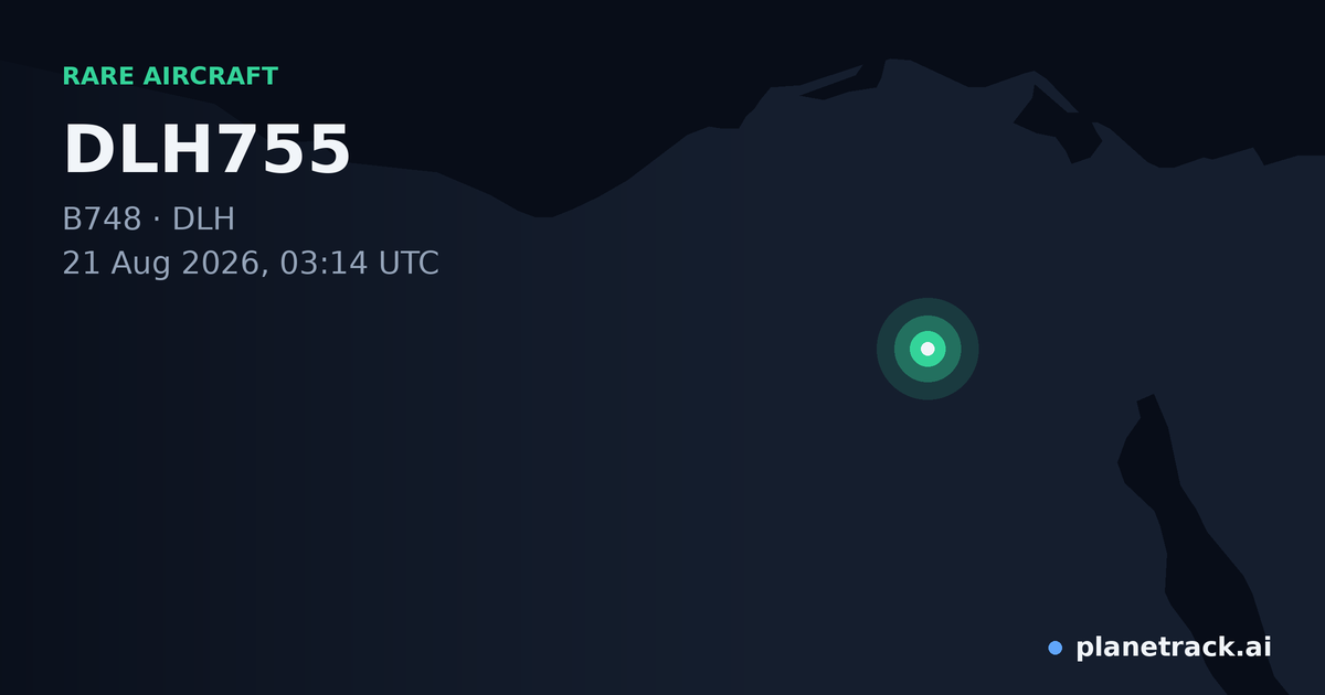 Map of where DLH755's rare aircraft happened