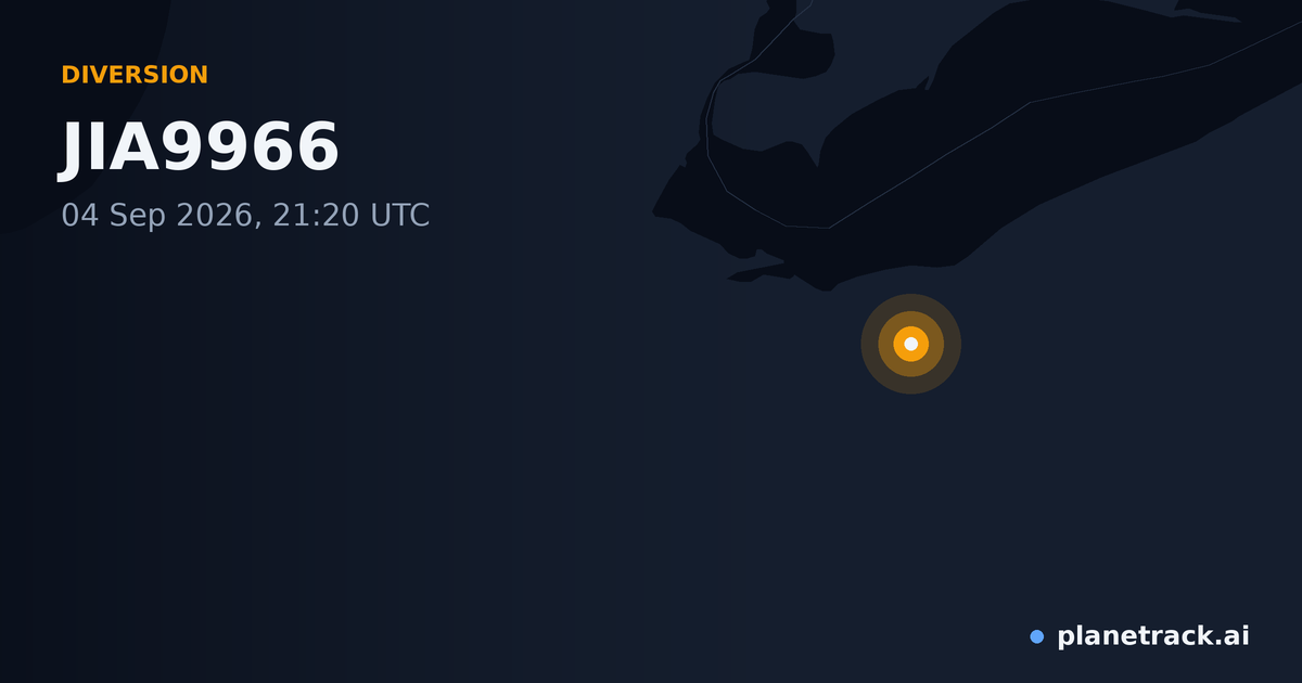 Map of where JIA9966's diversion happened