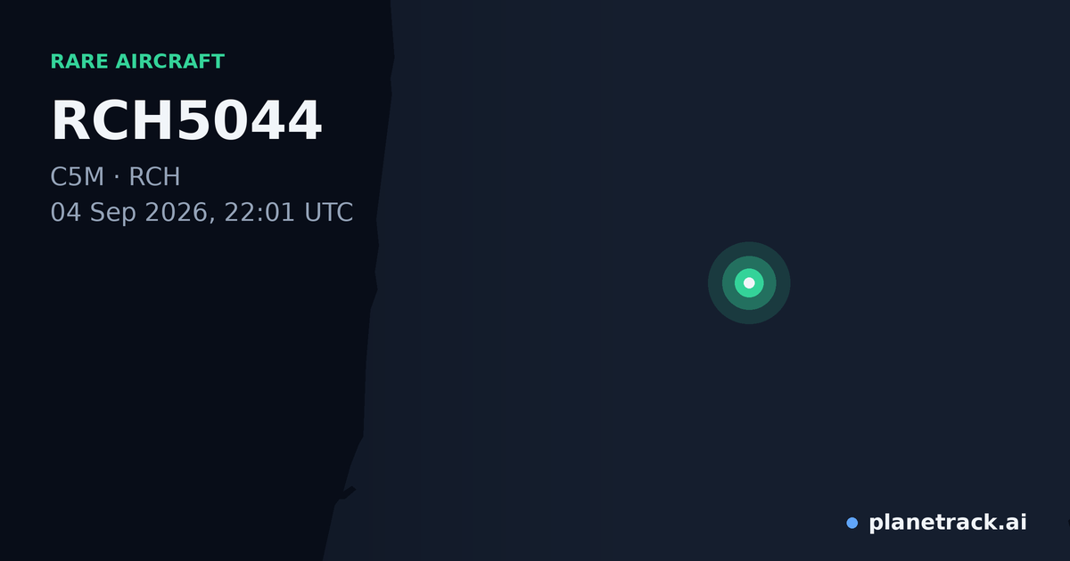 Map of where RCH5044's rare aircraft happened