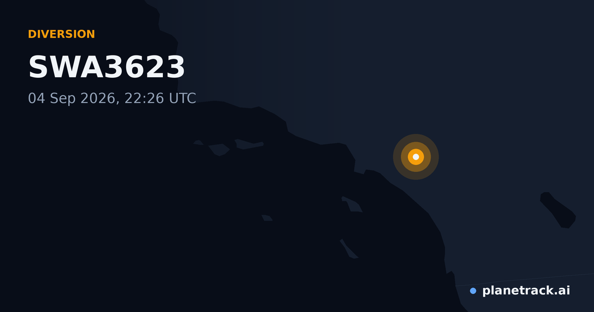 Map of where SWA3623's diversion happened
