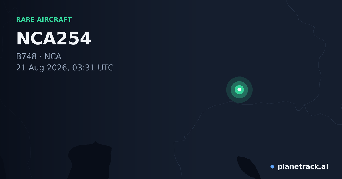 Map of where NCA254's rare aircraft happened