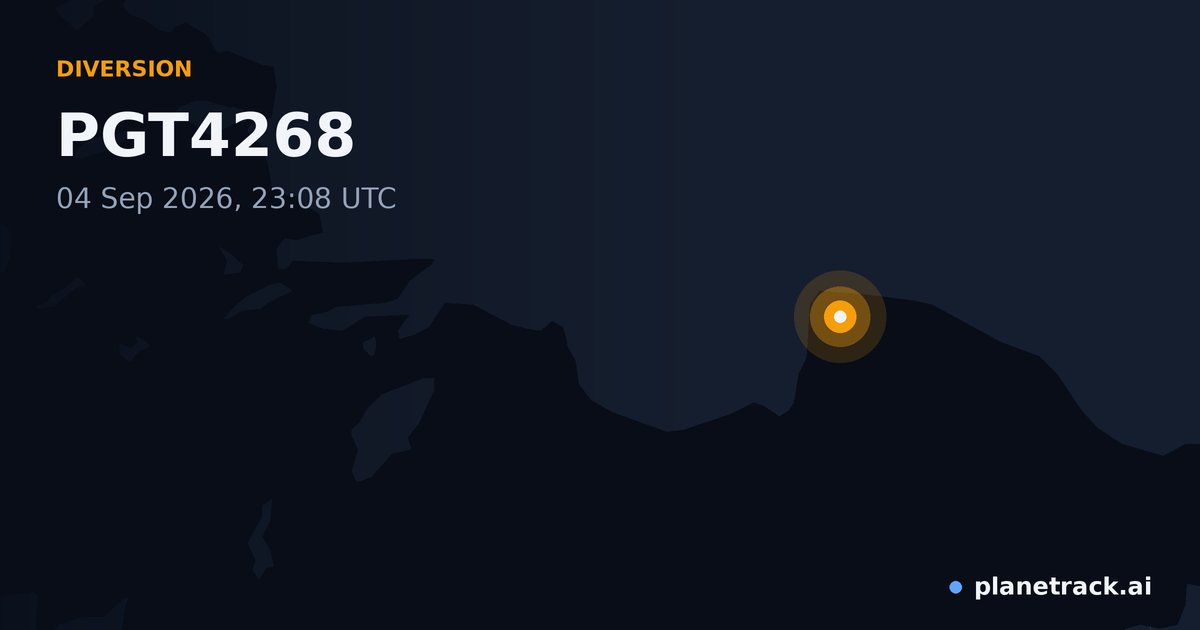 Map of where PGT4268's diversion happened