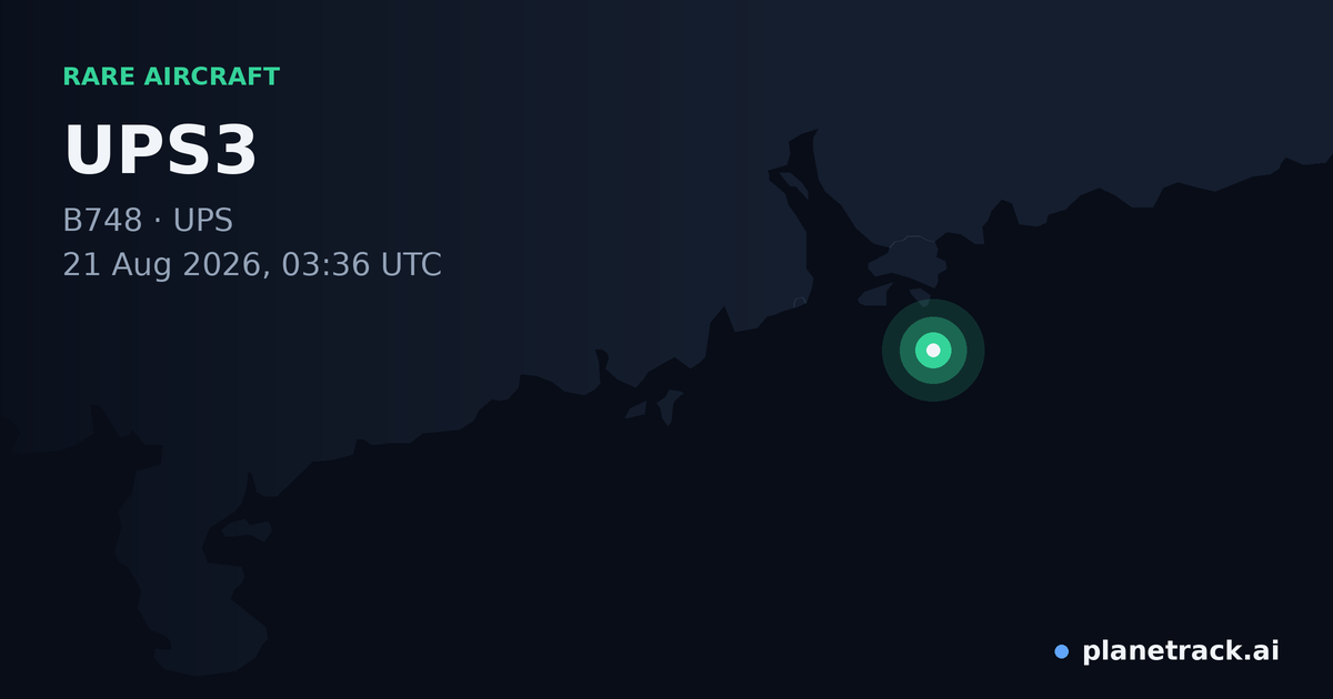 Map of where UPS3's rare aircraft happened
