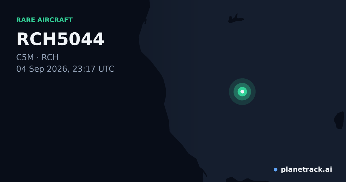 Map of where RCH5044's rare aircraft happened