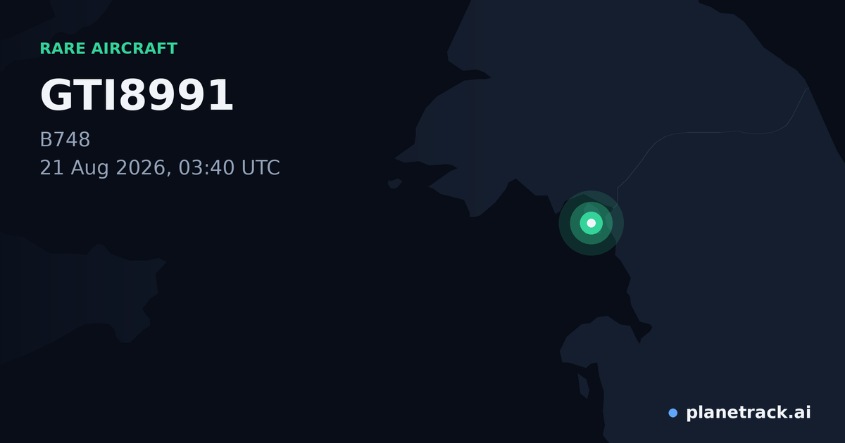 Map of where GTI8991's rare aircraft happened