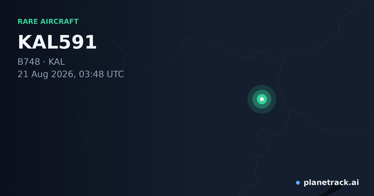 Map of where KAL591's rare aircraft happened