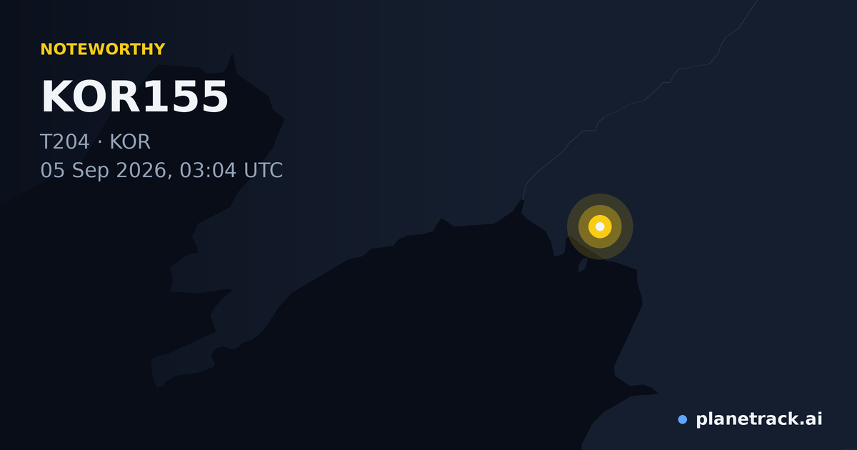 Map of where KOR155's special aircraft happened