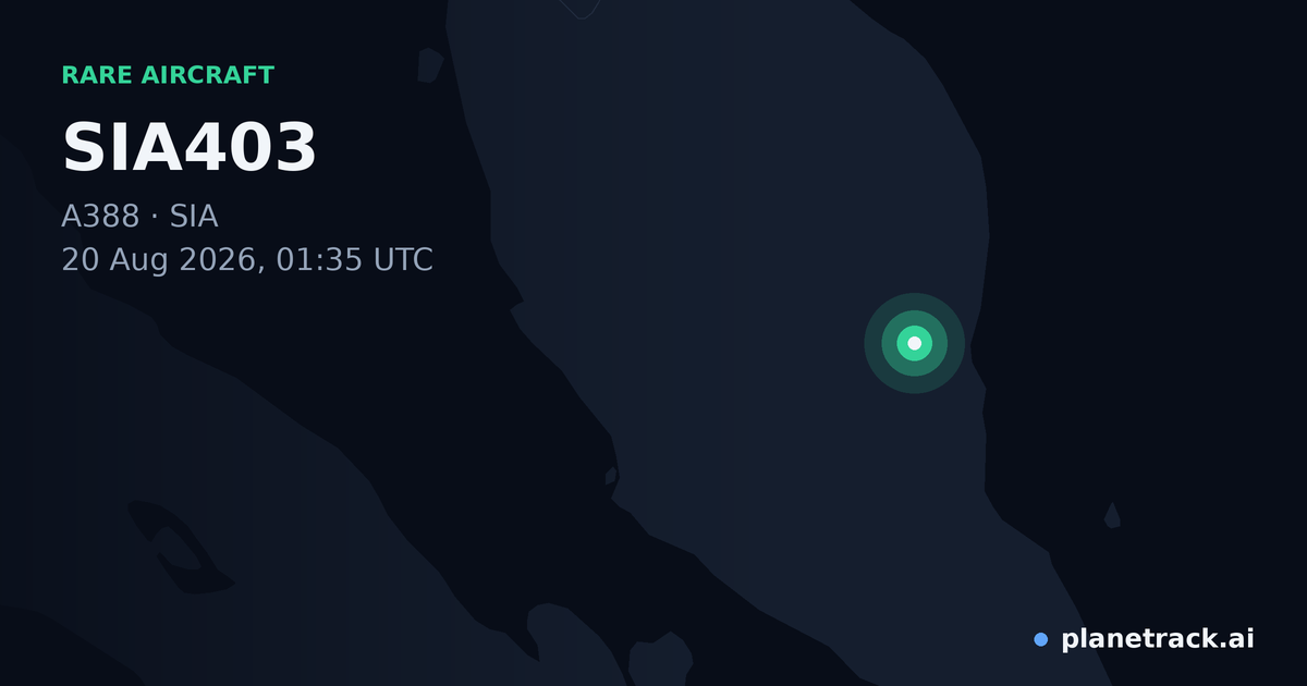 Map of where SIA403's rare aircraft happened