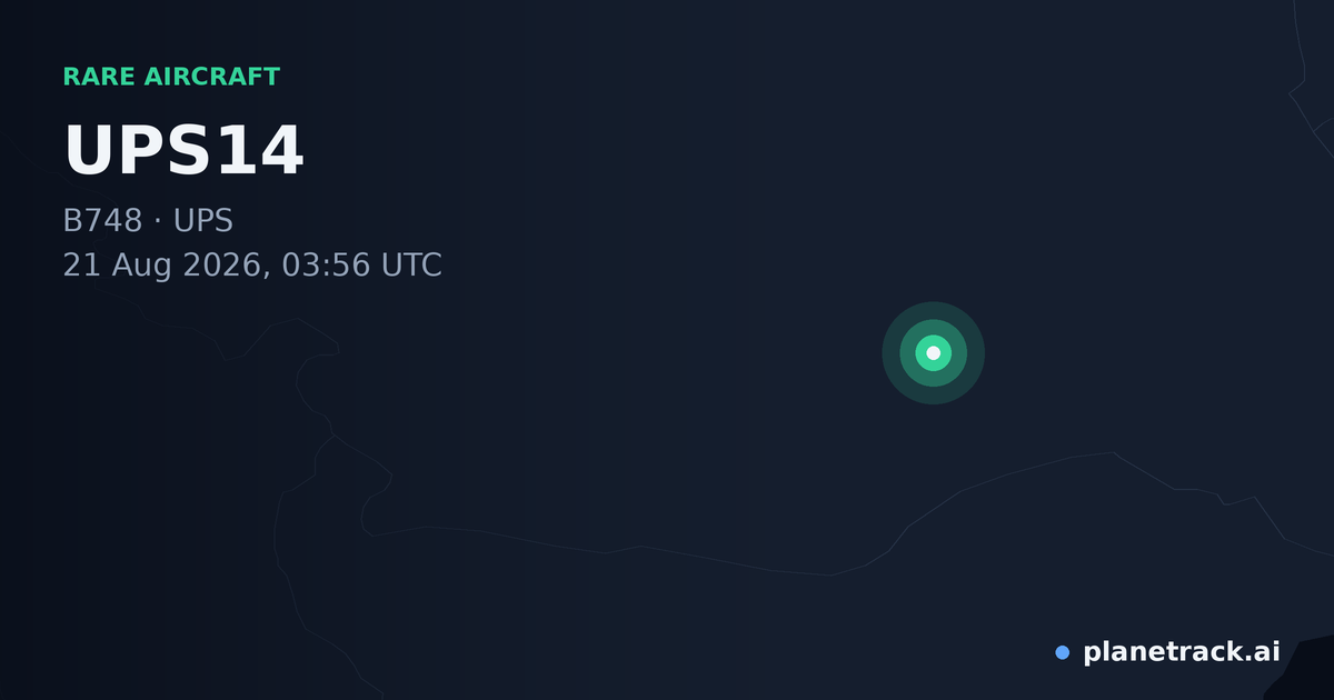 Map of where UPS14's rare aircraft happened