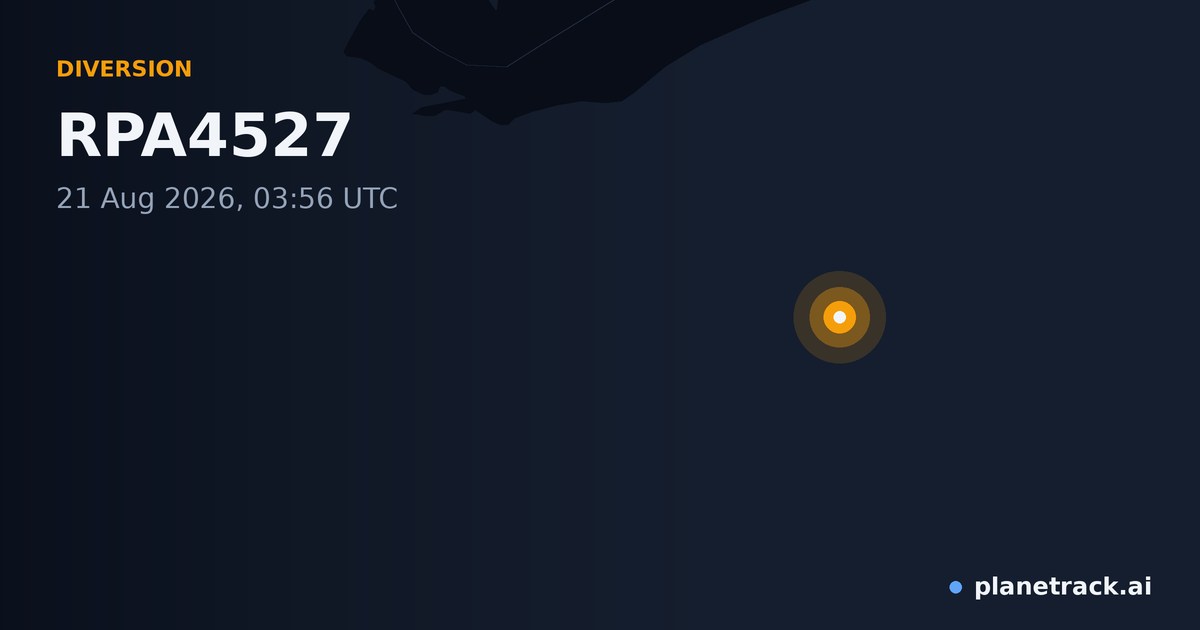 Map of where RPA4527's diversion happened
