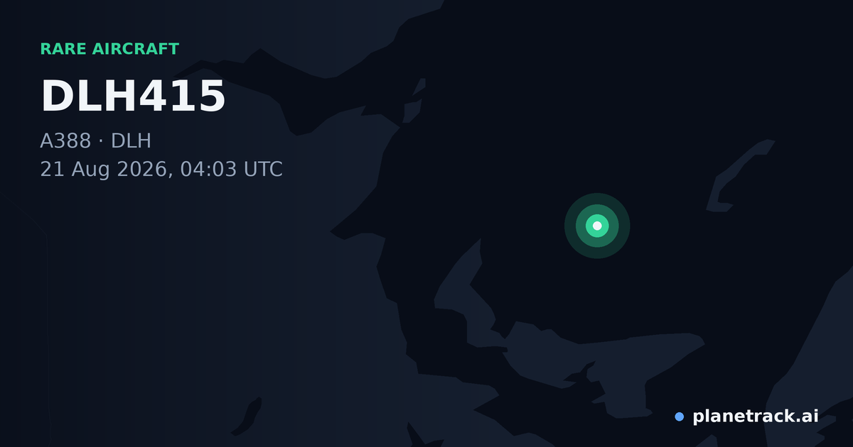 Map of where DLH415's rare aircraft happened