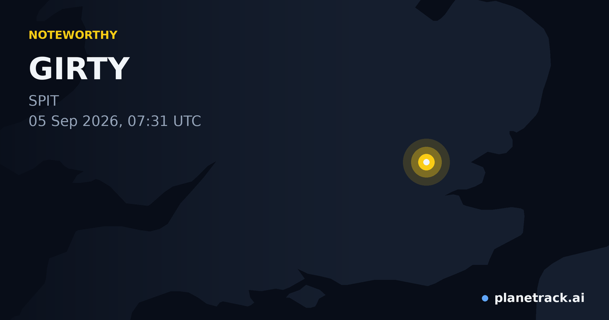 Map of where GIRTY's special aircraft happened