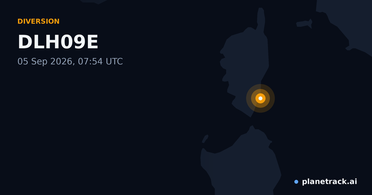 Map of where DLH09E's diversion happened