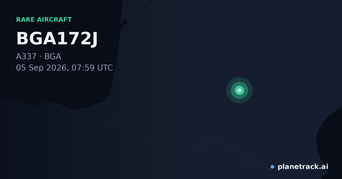 Map of where BGA172J's rare aircraft happened