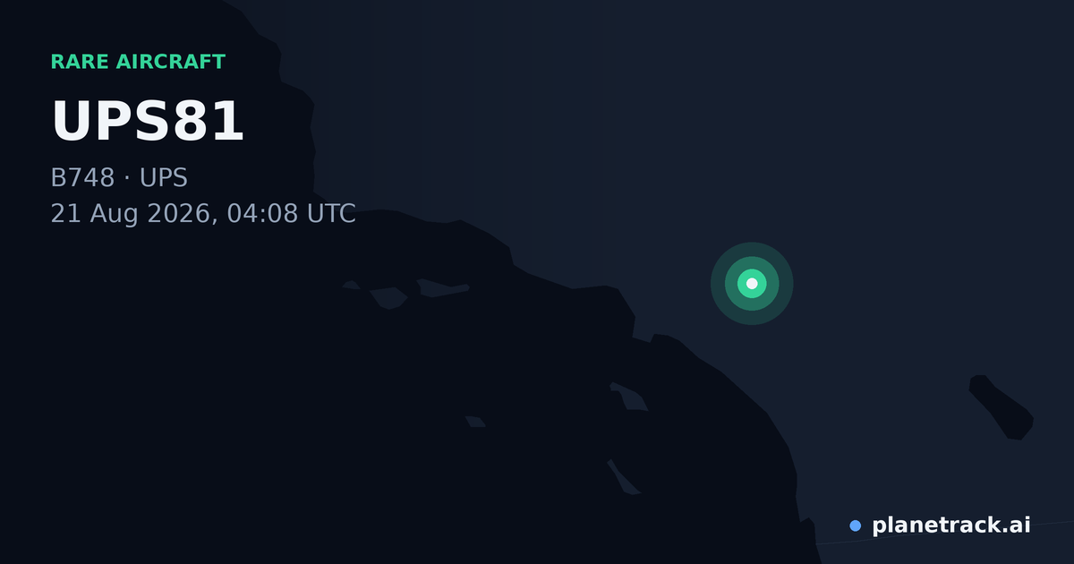 Map of where UPS81's rare aircraft happened