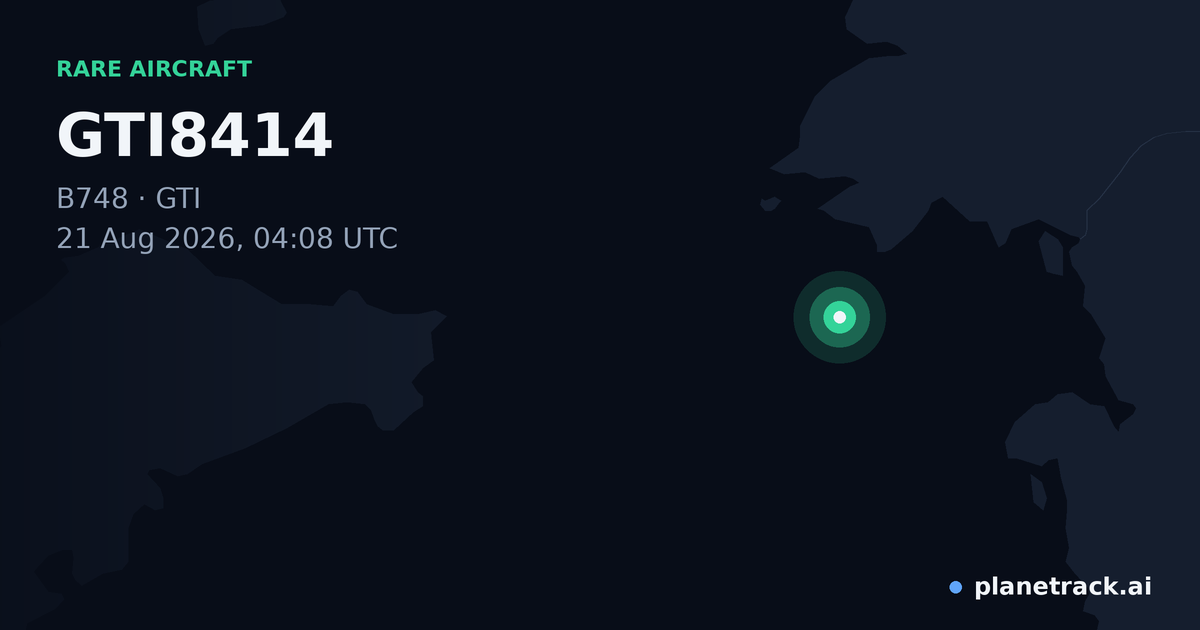 Map of where GTI8414's rare aircraft happened