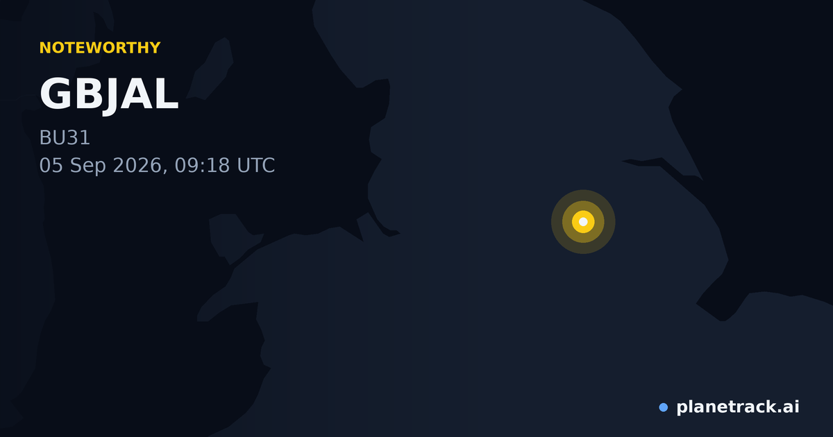 Map of where GBJAL's special aircraft happened
