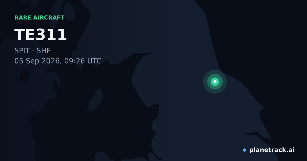 Map of where TE311's rare aircraft happened