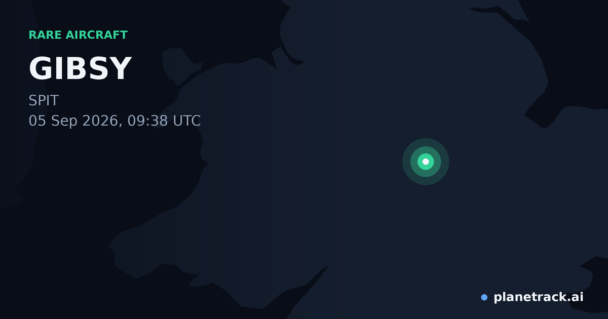 Map of where GIBSY's rare aircraft happened