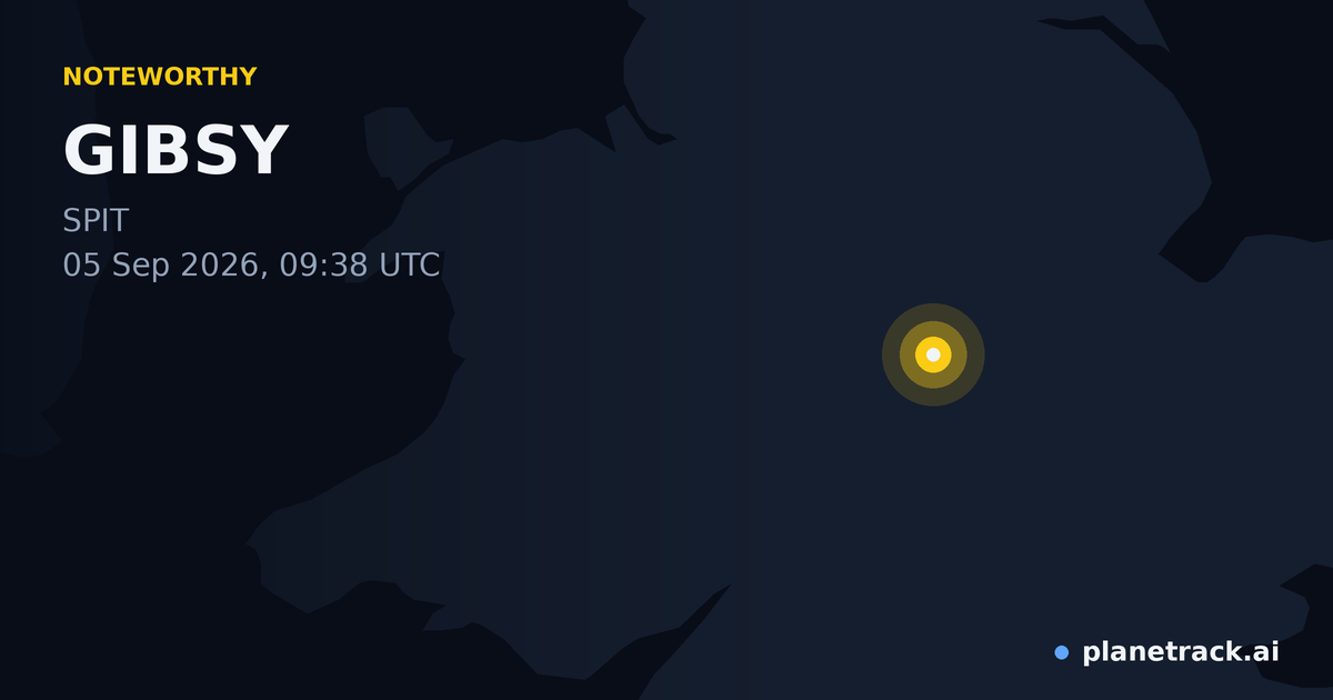 Map of where GIBSY's special aircraft happened