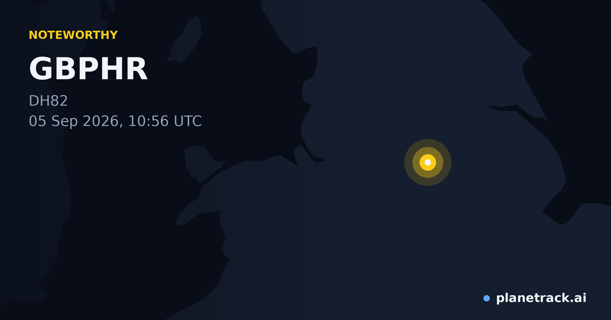 Map of where GBPHR's special aircraft happened