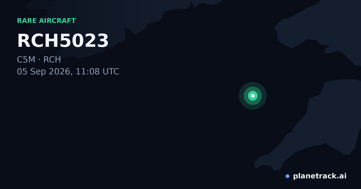 Map of where RCH5023's rare aircraft happened