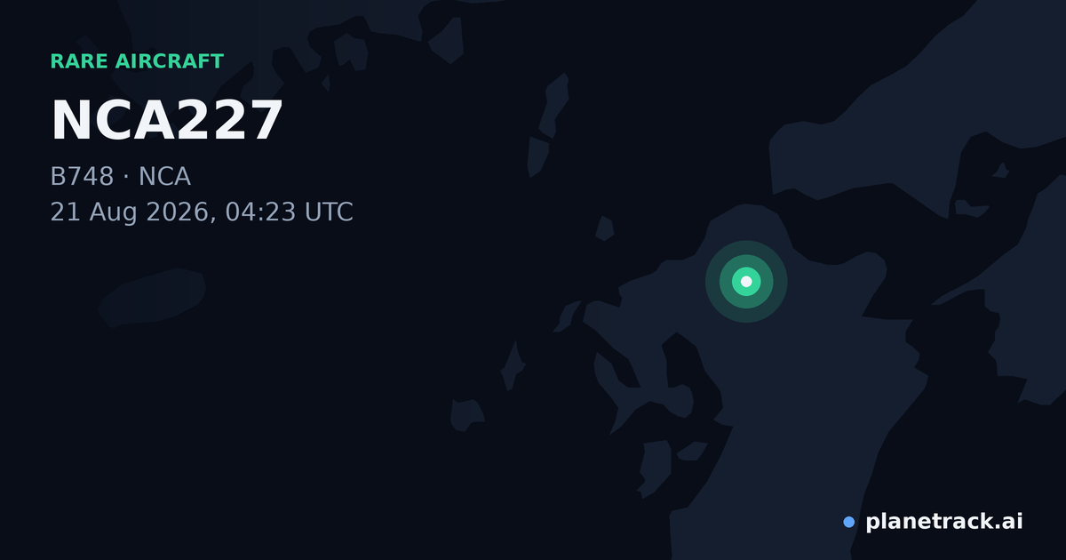 Map of where NCA227's rare aircraft happened