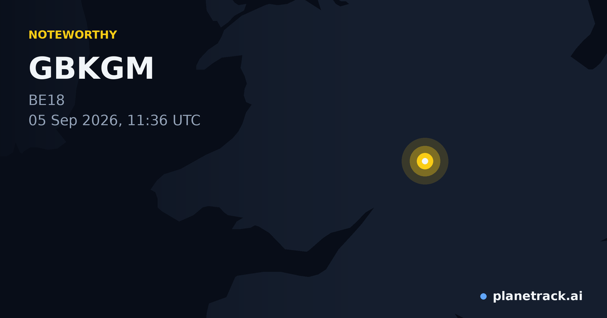 Map of where GBKGM's special aircraft happened
