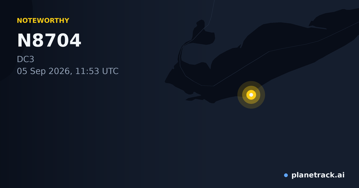 Map of where N8704's special aircraft happened