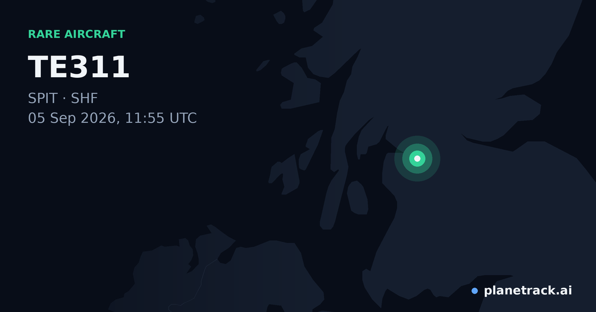 Map of where TE311's rare aircraft happened
