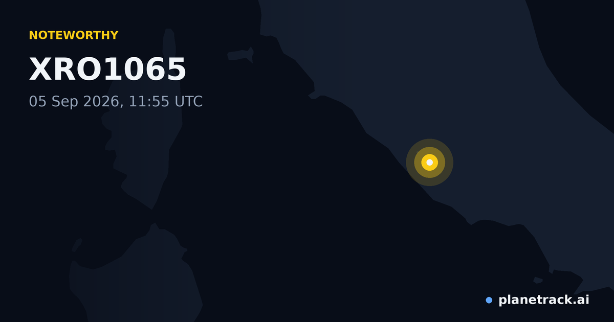 Map of where XRO1065's special aircraft happened