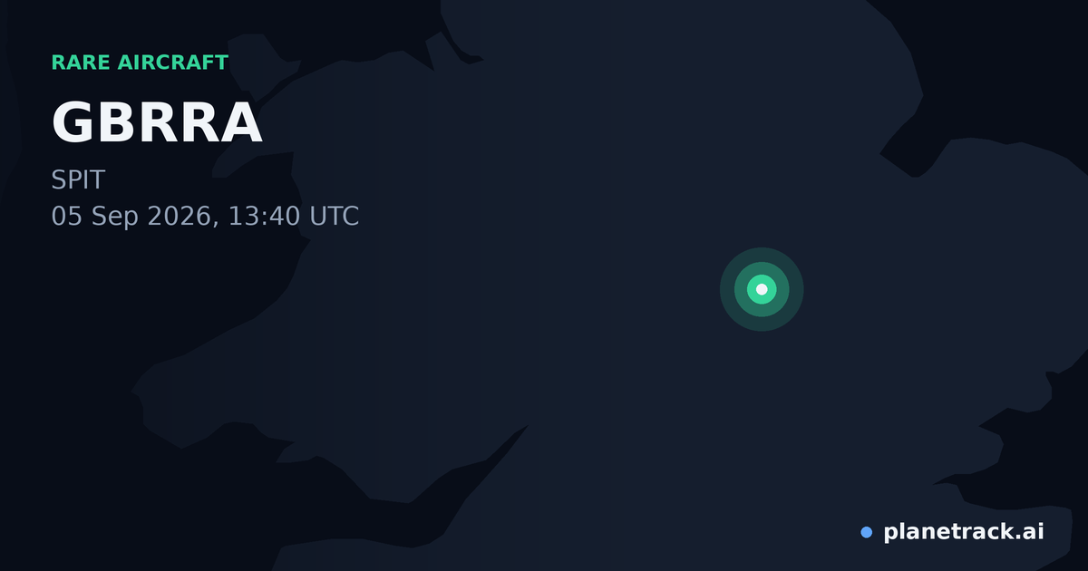 Map of where GBRRA's rare aircraft happened