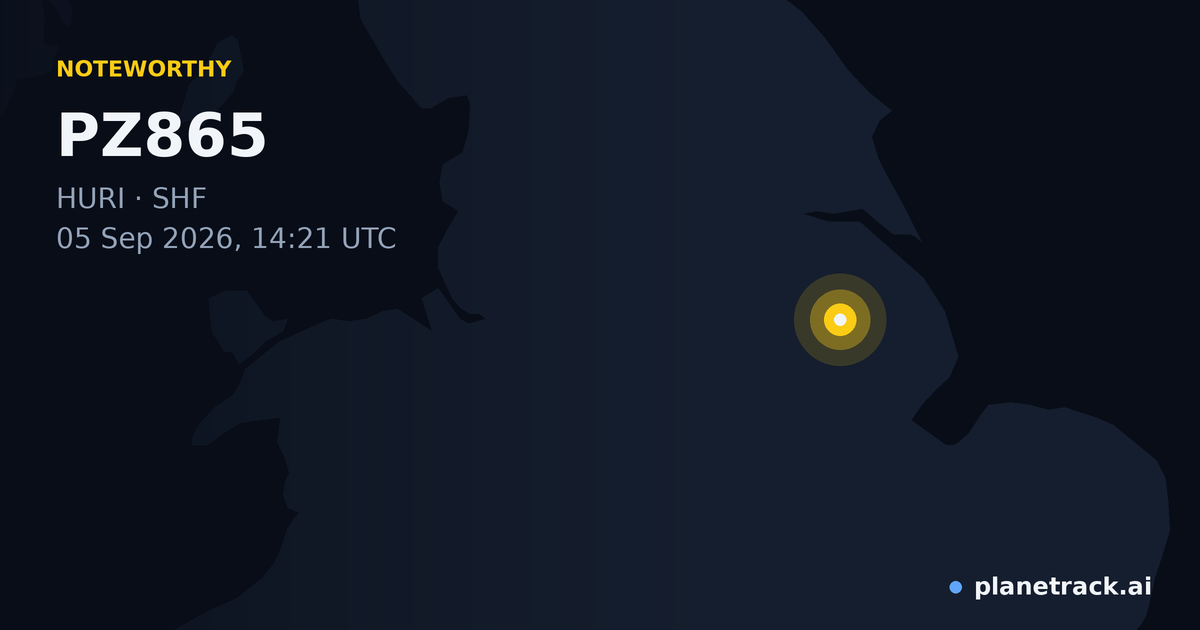 Map of where PZ865's special aircraft happened