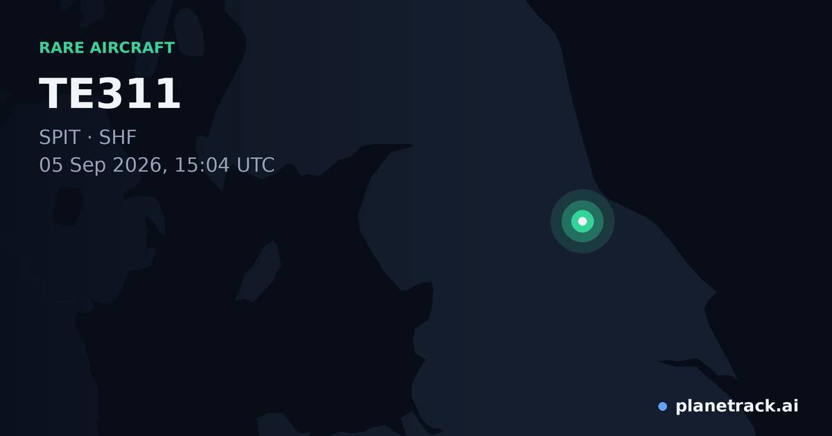 Map of where TE311's rare aircraft happened