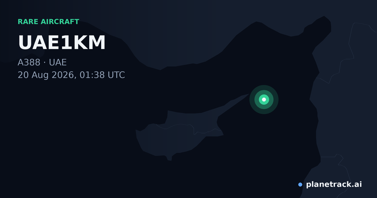 Map of where UAE1KM's rare aircraft happened