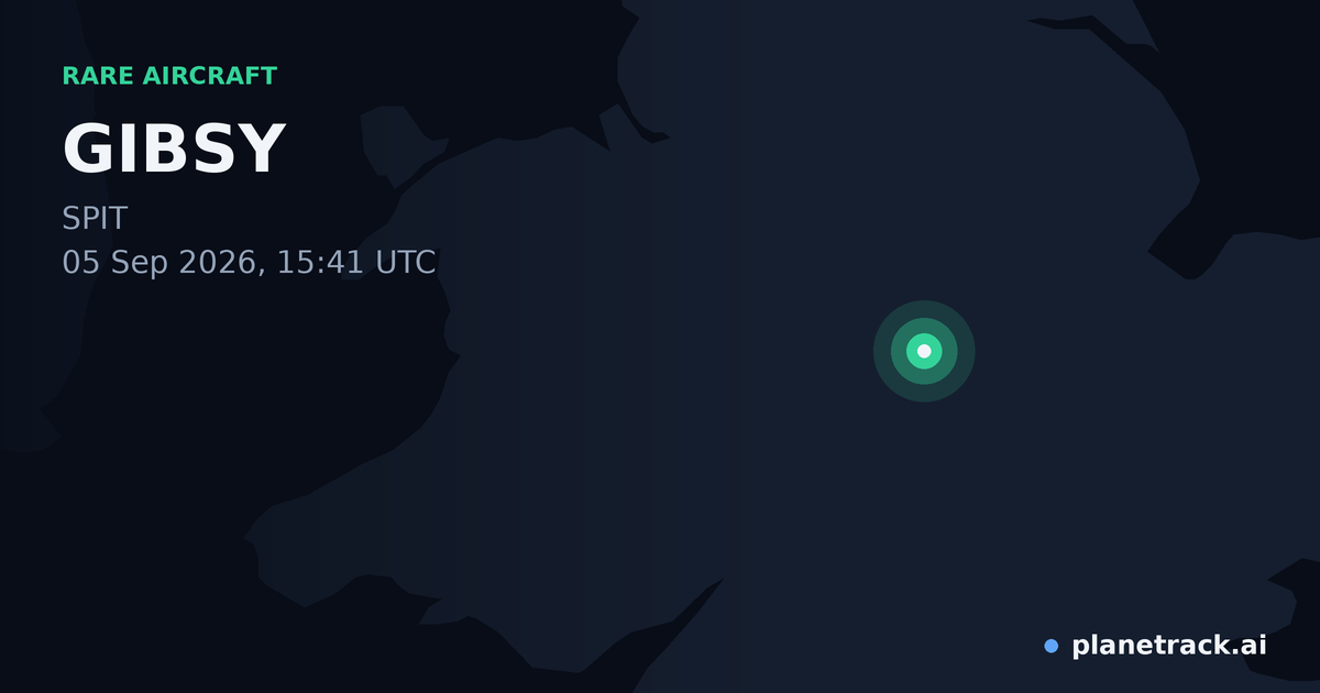 Map of where GIBSY's rare aircraft happened