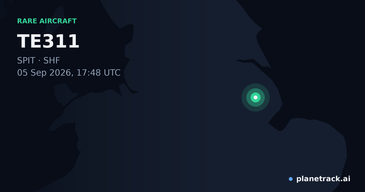 Map of where TE311's rare aircraft happened
