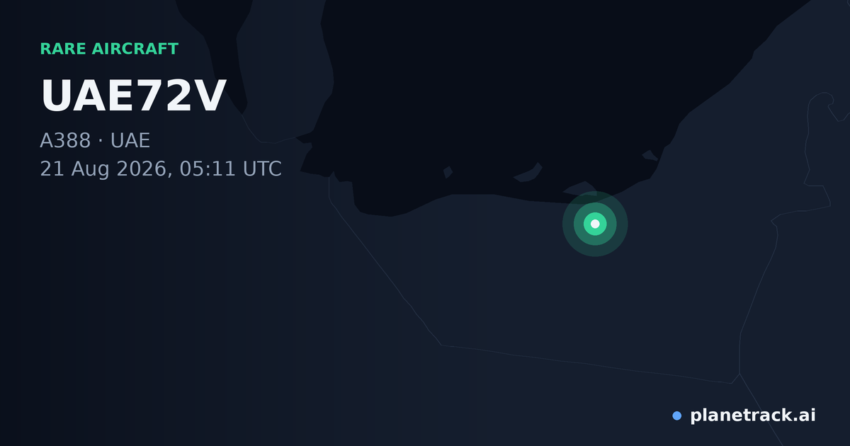 Map of where UAE72V's rare aircraft happened