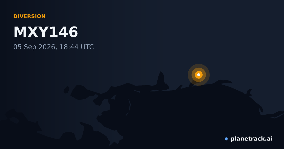 Map of where MXY146's diversion happened