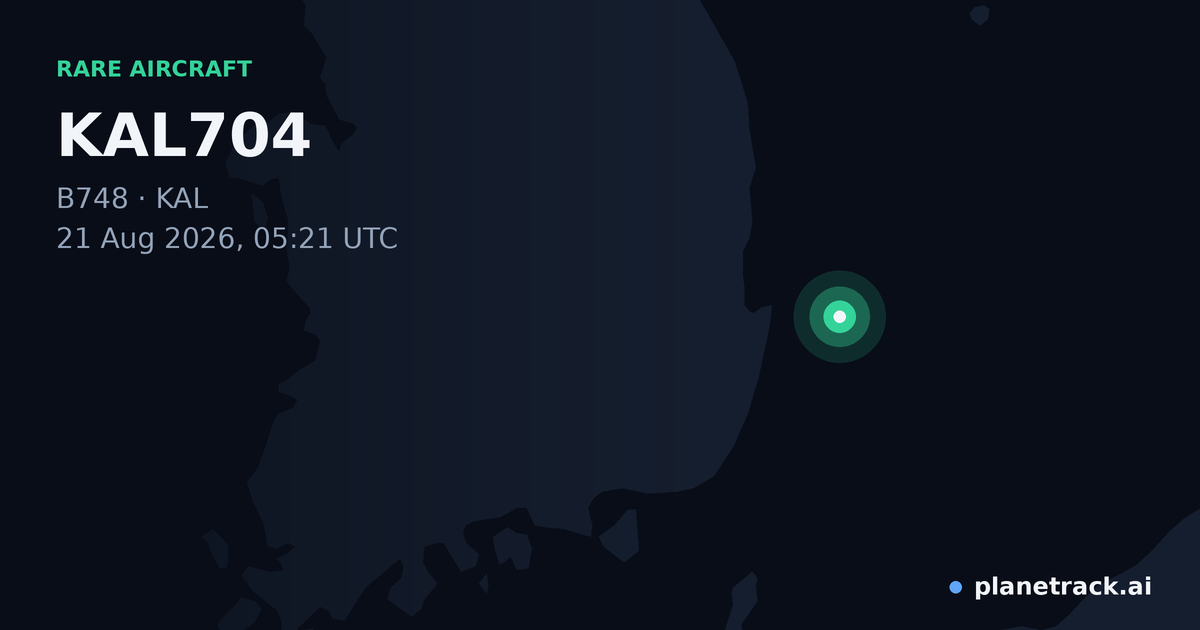 Map of where KAL704's rare aircraft happened